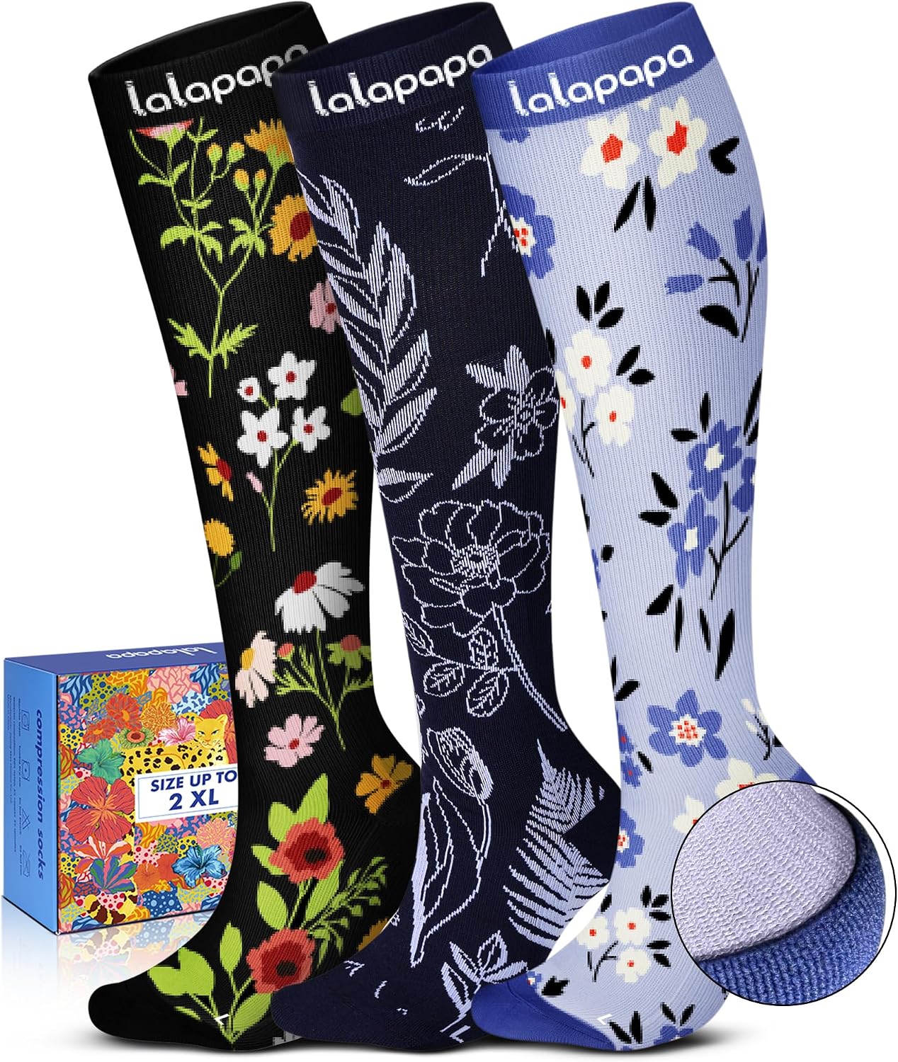 Calcetines de compresión Lalapapa  suave 20-30 mmhg S/M